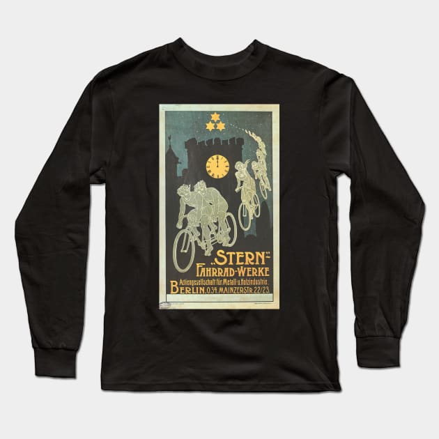 Stern Bicycles - Vintage Bicycle Poster from 1908 Long Sleeve T-Shirt by coolville